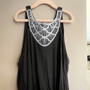 Venus Black Ruched Midi Dress - Size S